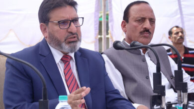 Photo of Altaf Bukhari calls on LG Sinha