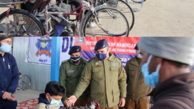 Photo of Shopian police distributes tricycles among specially-abled persons