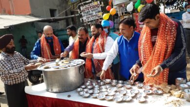 Photo of Jammu Railway Station Rehri Zone holds Bhandara