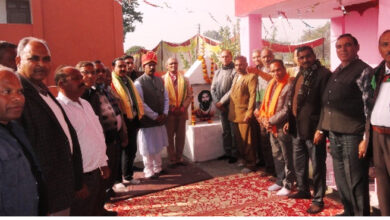 Photo of Guru Gyagi Murti unveiled in Religious Programme  at Chatha Gujran