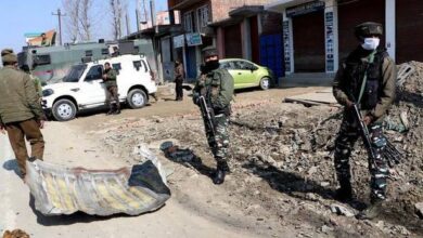 Photo of Suspected IED destroyed on Rajouri highway