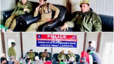 Photo of PCPG meeting held at Police Post Langate, Handwara