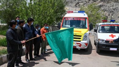 Photo of CEC Feroz Khan flags off advanced life support, basic care support ambulances