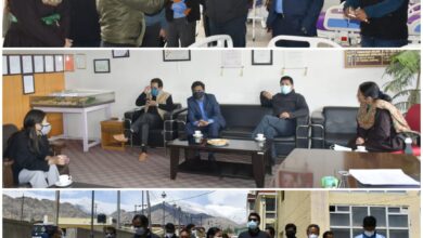 Photo of CEC and DC Leh visit SNM Hospital Leh; Reviews Covid management & requirements at the district hospital