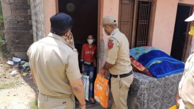 Photo of Widow Family in Distress; Reasi Police comes forward with Ration & Eatables