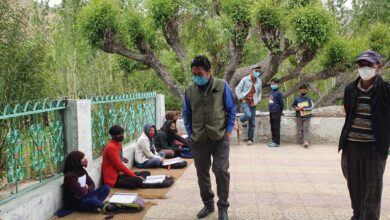 Photo of EC Mohsin Ali inspects community classes in Shakar-Chiktan