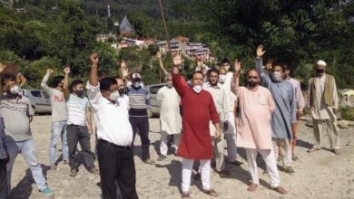 Photo of Sumit Sharma leads protest regarding the Sarthal Devi road Kishtwar