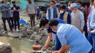 Photo of CEC Feroz Khan lays foundation stone of additional block of Kargil House Srinagar