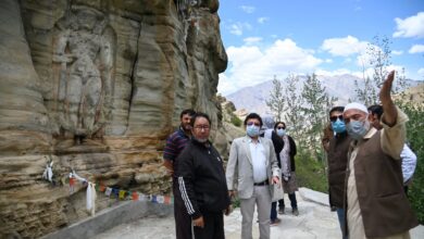 Photo of Secretary Tourism Kacho Mehboob Ali Khan underlines importance of development of historical structures at Sodh, Chiktan