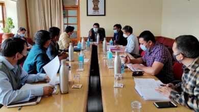 Photo of CEC Tashi Gyalson reviews status of work under Changthang Development Package