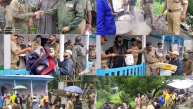 Photo of ADGP Jammu started a community kitchen to provide meals to flood affected people & tents for temporary shelter at Hounzar, Dachhan Kishtwar