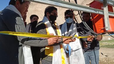 Photo of MP Ladakh inaugurates electric line to Tsezar Village