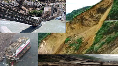 Photo of Dramatic Road Collapse After Landslide In Himachal Pradesh