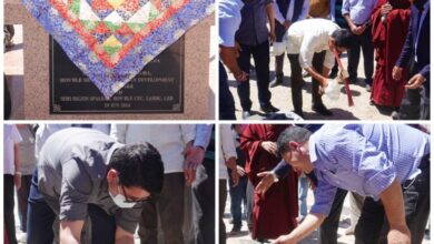 Photo of CEC, MP lay foundation stone for beautification of Bakula Memorial Park at Leh   