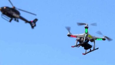 Photo of BSF personnel fire at a drone spotted near International Border in Jammu   