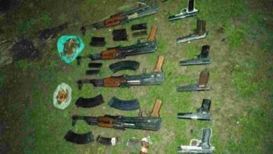 Photo of 100 Ak rifles with 10026 other ammunition recovered near LoC in J&K: MHA