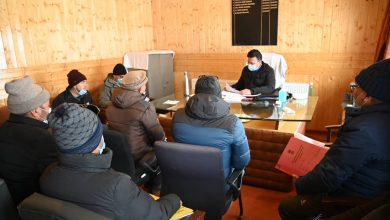 Photo of Secretary Kacho Mehboob Ali Khan reviews developmental works in Kargil