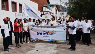 Photo of Walkathon held on concluding day of Eat Right Mela at Kargil