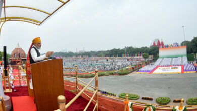 Photo of Modi’s Political address from Ramparts of Red Fort