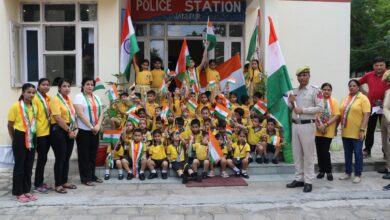 Photo of Tiny Patriots Paint Paloura Green, White, and Orange for India’s 78th Independence Day