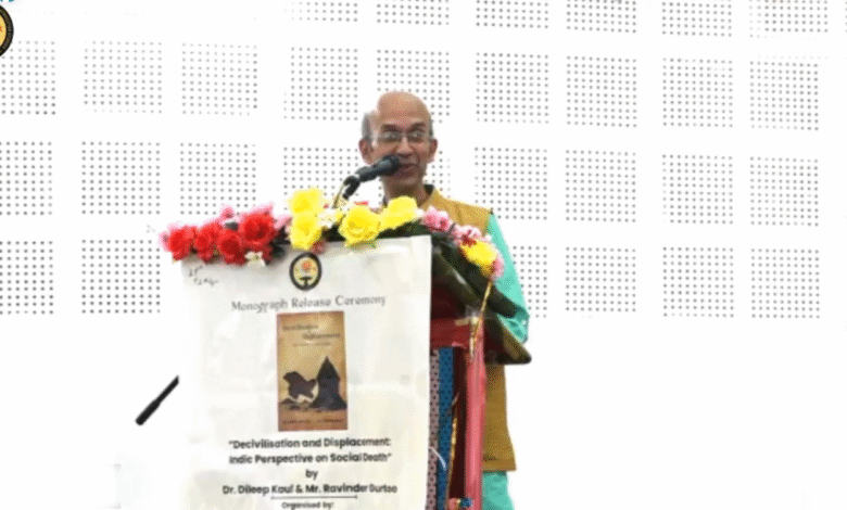 Photo of Ground-breaking Monograph on “Decivilisation and Displacement” Released in Jammu; Dr. Dileep Kaul Announces Advocate P. N. Bhat Chair